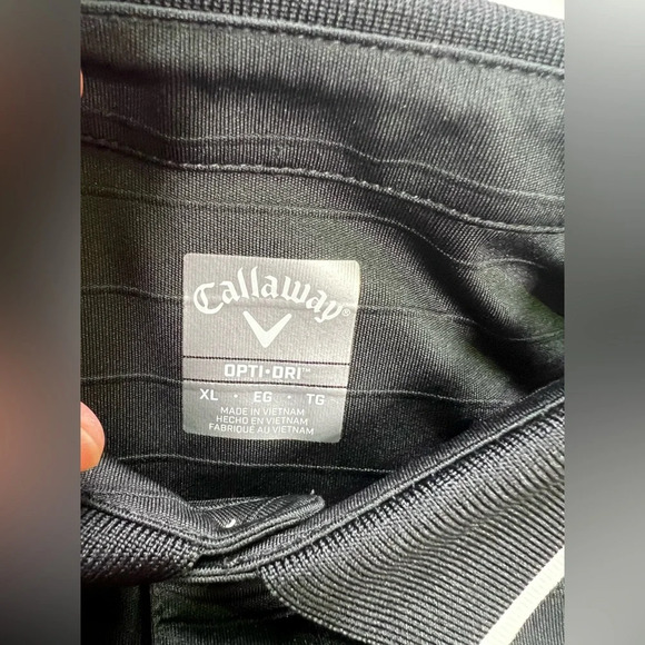 CALLAWAY Opti-Dri Men’s Black with white trim golf polo size XL.‎ - Picture 9 of 12